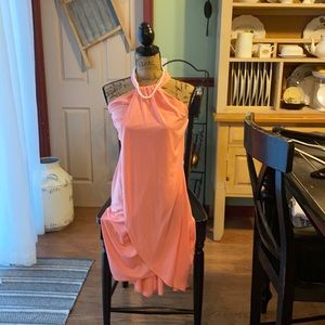 Peach halter dress